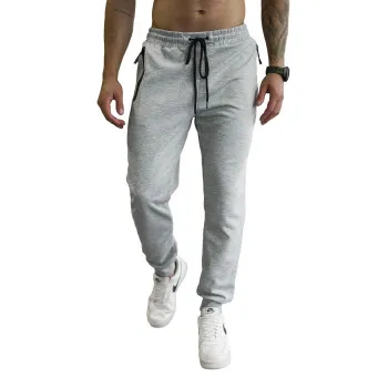 Men's light grey trousers Run
