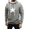 Men's gray hoodie Star. Hooded jumpers