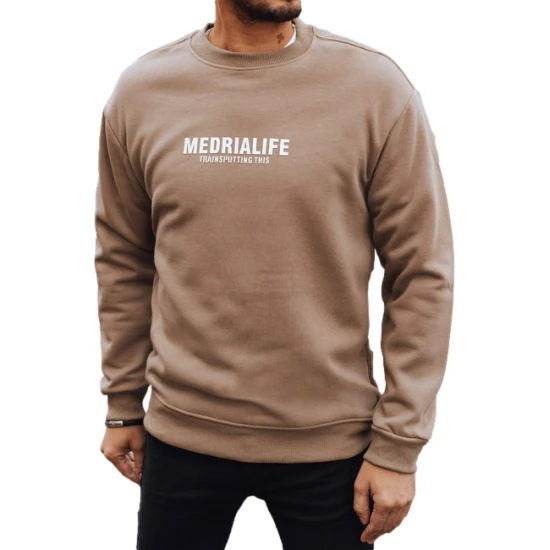 Vyriškas rudas džemperis Medrialife Džemperiai be gobtuvo