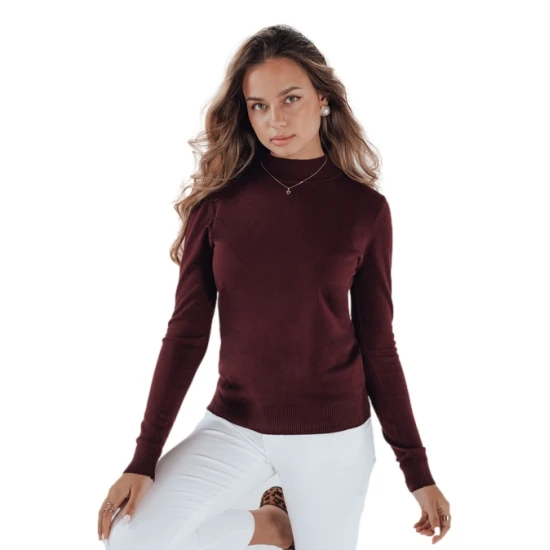 Moteriškas bordo megztinis Lena Moteriški megztiniai