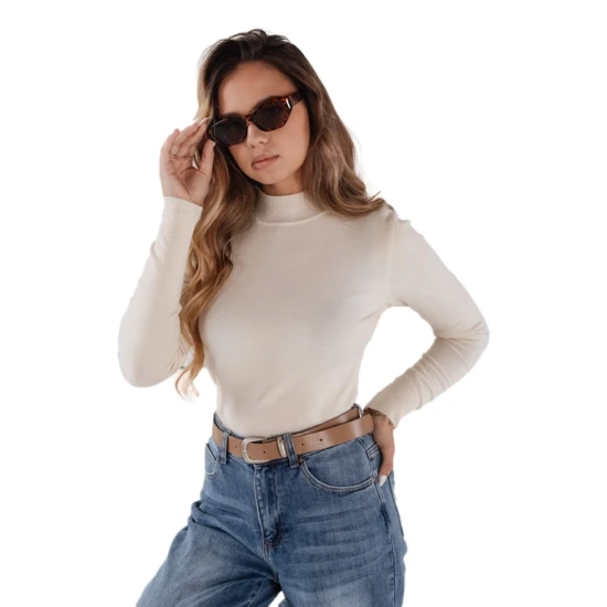 Moteriškas rusvas megztinis Lena Moteriški megztiniai