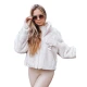 Moteriškas baltas trumpas kailinis paltas Ariel Moteriškos striukės