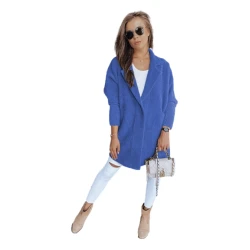 Moteriškas mėlynas paltas Rita