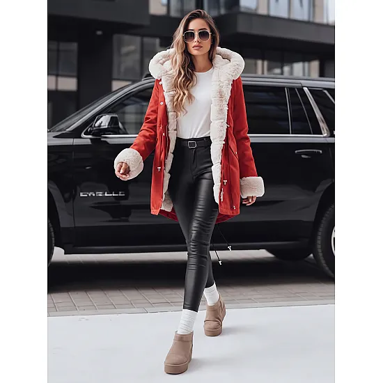 Red women’s jacket by Moly