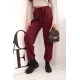 Moteriškos bordo spalvos kelnės Ador