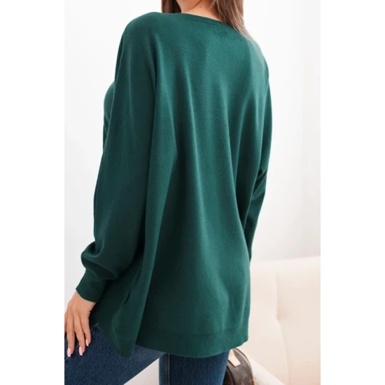 Moteriškas tamsiai žalias megztinis Star