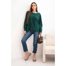 Moteriškas tamsiai žalias megztinis Star