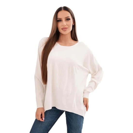 Moteriškas šviesiai rusvas megztinis Star