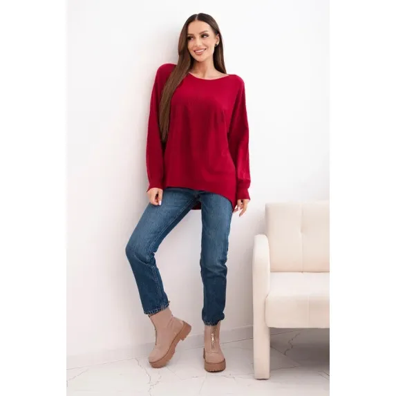 Women's burgundy cardigan Star