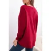 Women's burgundy cardigan Star