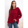 Women's burgundy cardigan Star