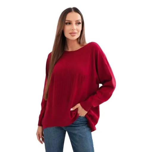 Women's burgundy cardigan Star