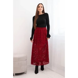 Moteriškas bordo spalvos sijonas Silma