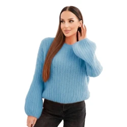 Moteriškas mėlynas megztinis Bali