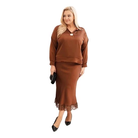 Moteriškas rudas rinkinys Roma