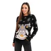 Women's black Christmas jumper with deer Deer