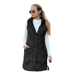 Moteriška ilga juoda liemenė Lucy