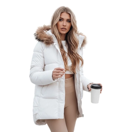 Moteriška žieminė balta striukė Luckry