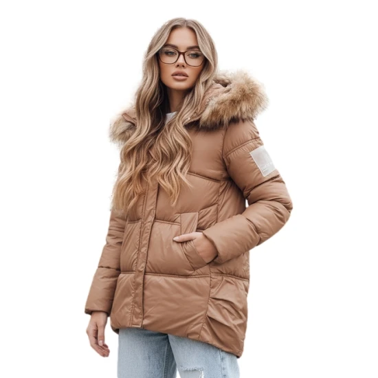 Moteriška žieminė ruda striukė Luckry