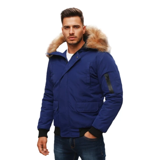 Bomber stiliaus žieminė tamsiai mėlyna vyriška striukė Lemor JS/201901