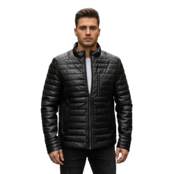 Vyriška juoda žieminė striukė Gentelman