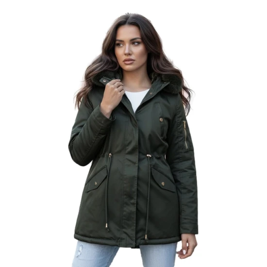 Moteriška žieminė žalia striukė Eris