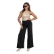 Moteriškos juodos plačios kelnės Elegant