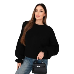 Moteriškas juodas megztinis Fango