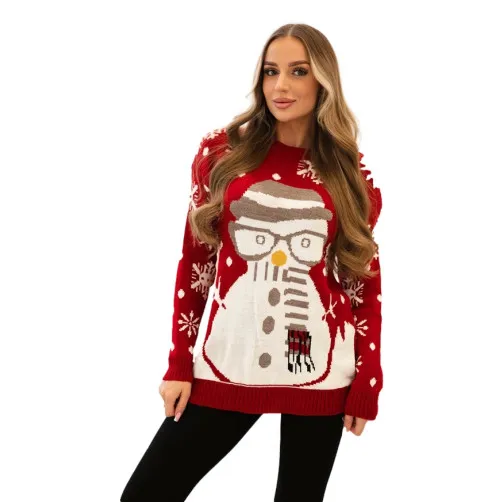 Women's red Christmas jumper Snowman