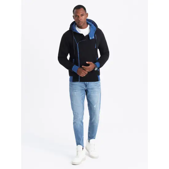 DEV - Men's zip-up hoodie - black B297 Men's zip-up hoodie - black