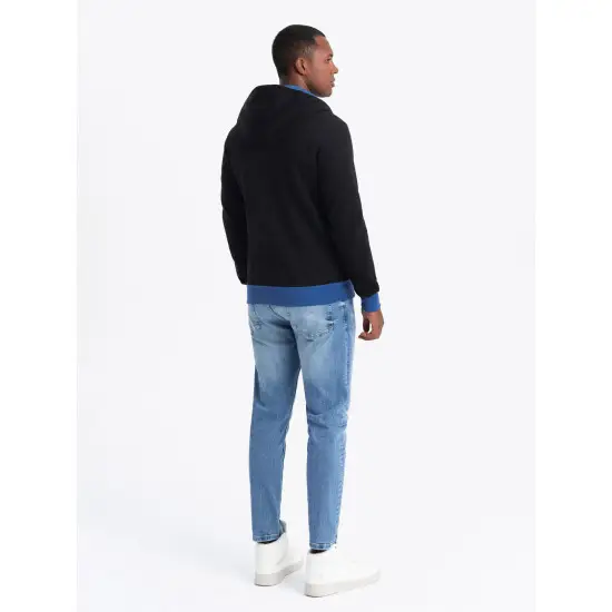 DEV - Men's zip-up hoodie - black B297 Men's zip-up hoodie - black