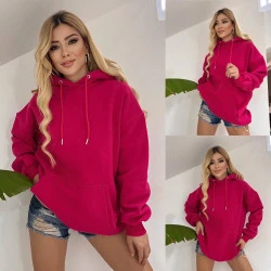 Moteriška tamsiai rožinė tunika su gobtuvu Narol