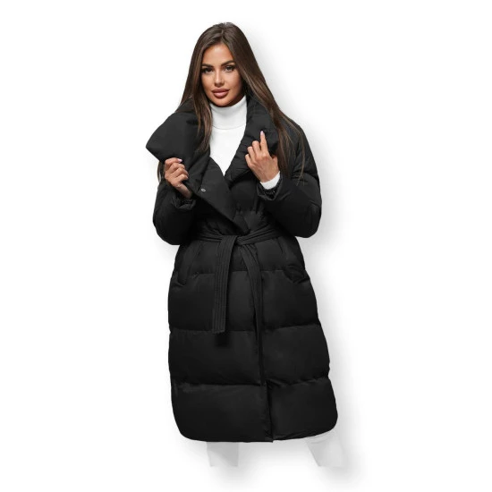 Moteriškas juodas paltas Korper JS/M737/392