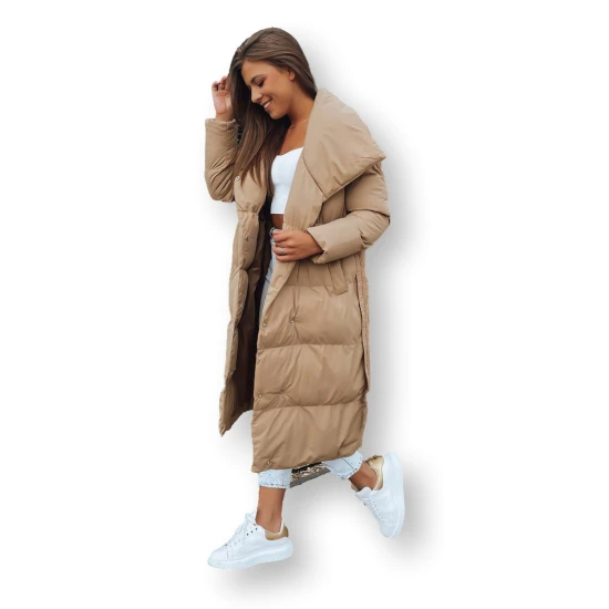 Smėlio spalvos moteriška dygsniuota striukė Favi TY3091