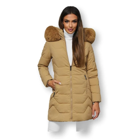 Smėlio spalvos moteriška žieminė striukė Tamira JS/16M9121/62