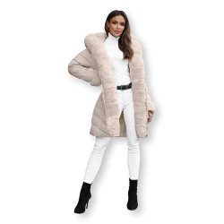 Striukė smėlinė su kailiu Dorter