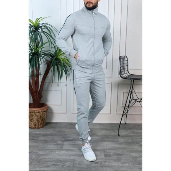 Pilkas vyriškas sportinis komplektas Teron PK3005 Premium