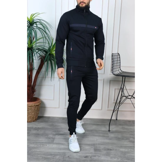 Vyriškas sportinis komplektas tamsiai mėlynas Orest PK3004 Premium