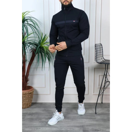 Vyriškas sportinis komplektas tamsiai mėlynas Orest PK3004 Premium