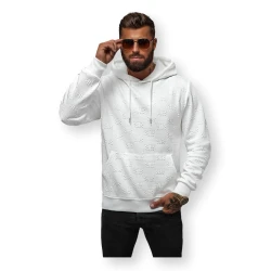 Džemperis su gobtuvu baltas Ifer