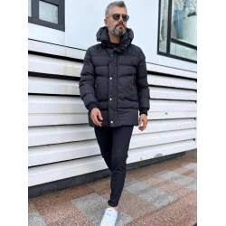 Juoda vyriška striukė be gobtuvo Chipo