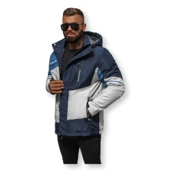 Pilka - tamsiai mėlyna striukė Reker