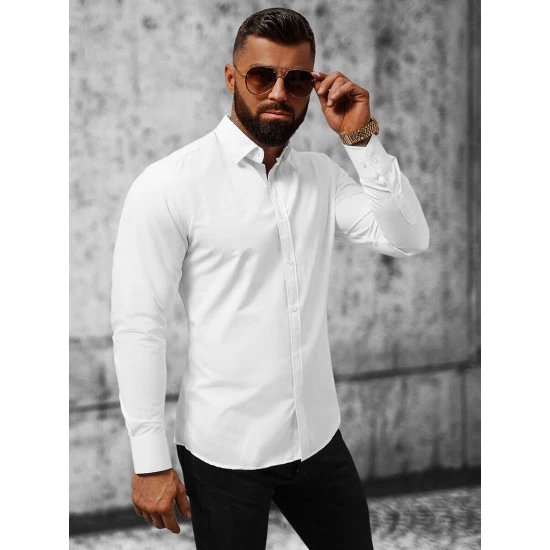 Balti vyriški marškiniai Firol O/V01