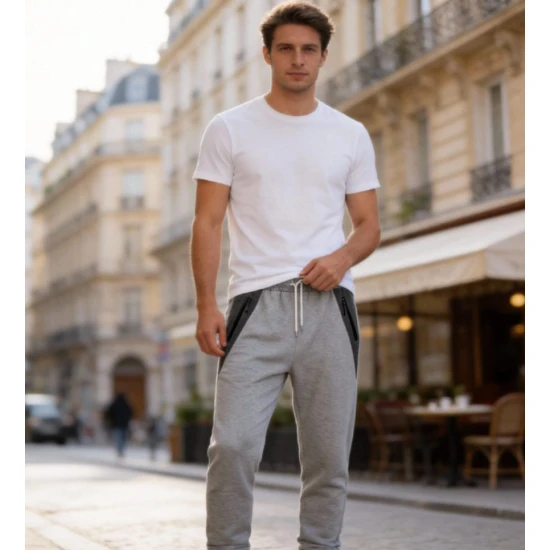 Vyriškos šviesiai pilkos kelnės Doni