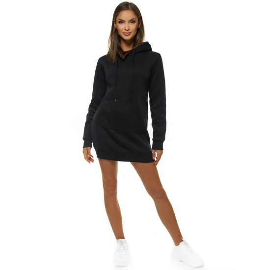 Moteriška juoda suknelė su gobtuvu Megan JS/YS10003/3