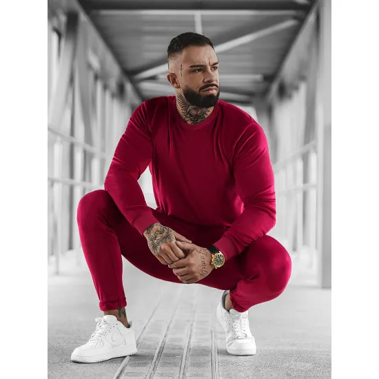 Sale Mens burgundy leisure suit Kafil O/12130Z