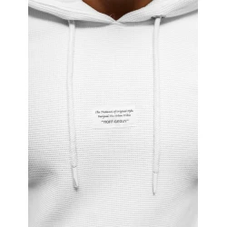 Baltas vyriškas džemperis su gobtuvu Merk