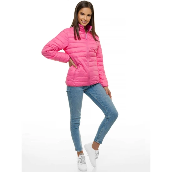 Rožinė moteriška pavasarinė striukė Asek Moteriškos striukės