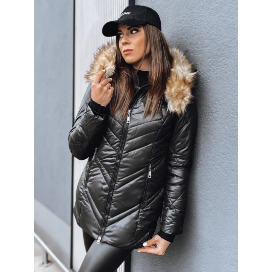 Juoda moteriška žieminė striukė Solar Striukės