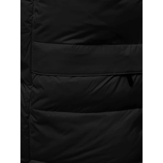 Juoda vyriška dygsniuota žieminė striukė Poker JS/31M5008